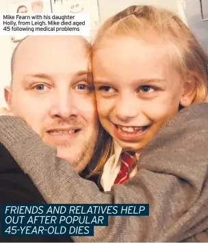  ??  ?? Mike Fearn with his daughter Holly, from Leigh. Mike died aged