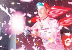  ?? AFP ?? Quick-Step rider Bob Jungels celebrates retaining the pink jersey as overall leader of the Giro d’Italia on Wednesday.