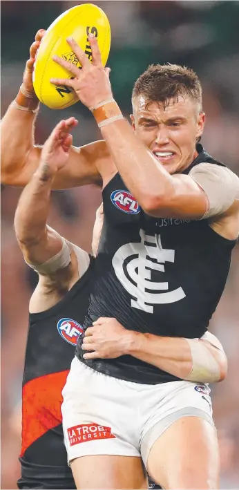  ??  ?? Patrick Cripps is back to full fitness, says his coach. Picture: AFL PHOTOS/GETTY IMAGES