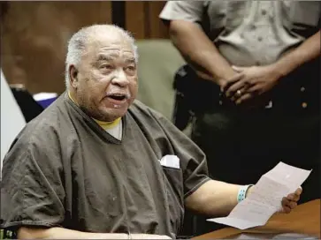  ?? Al Seib Los Angeles Times ?? SERIAL KILLER Samuel Little, shown in 2014, died last month after contractin­g COVID- 19 at the state prison in Lancaster. More than half of inmates there, about 1,400, have been infected with the coronaviru­s.