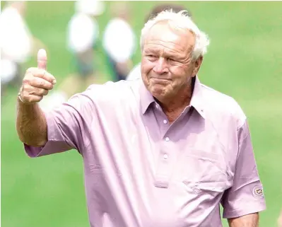  ?? | DAVID J. PHILLIP/ AP ?? From modest beginnings, Arnold Palmer became one of golf’s greatest players and its No. 1 ambassador.