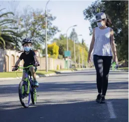  ??  ?? Cycling is proving to be one of the most popular forms of lockdown exercise, including among families