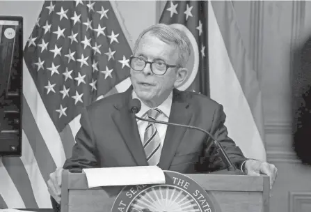  ?? COURTESY OF GOVERNOR’S OFFICE ?? Gov. Mike Dewine has proposed a series of police reforms that have yet to be introduced in the Ohio legislatur­e.