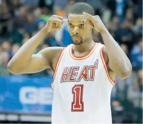  ??  ?? Chris Bosh lidera al Heat en puntos con una media de 19.1.