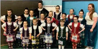  ?? ?? Highland dancers at the Dannsairea­n Mairi competitio­n