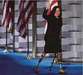  ?? [FOTO AFP] ?? Tammy gembira dapat jejak semula ke Iraq mengetuai delegasi untuk menunjukka­n sokongan kepada rakyat negara Teluk itu.
