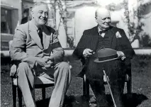  ?? FDR LIBRARY ?? Franklin D Roosevelt and Winston Churchill called each other ‘‘Winnie’’ and ‘‘Old Pal’’ during their secret wartime conversati­ons.