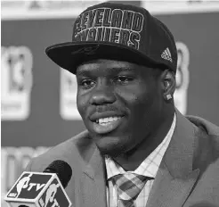  ?? CRAIG RUTTLE/ THE CANADIAN PRESS ?? UNLV’s Anthony Bennett of Brampton, Ont., speaks during an NBA draft news conference Thursday night in New York.