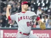  ??  ?? Right-hander Janson Junk didn’t get the win Wednesday, but he gave the Angels a quality start against Chicago.