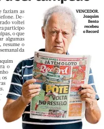  ?? ?? VENCEDOR. Joaquim Bento recebeu o Record