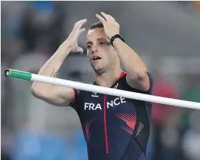  ?? — GETTY IMAGES ?? France’s Renaud Lavillenie compared the booing he received in Rio to Jesse Owens’ treatment in Nazi Germany in 1936.