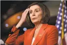  ?? Andrew Harnik / Associated Press ?? House Speaker Nancy Pelosi has tried to keep impeachmen­t talk at bay.