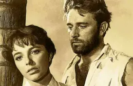  ??  ?? Collins (left) with Richard Burton in “Sea Wife”