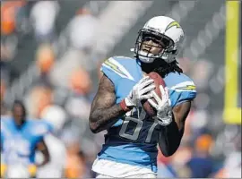  ?? Jae C. Hong Associated Press ?? MIKE WILLIAMS has played in only nine games for the Chargers because of injuries. The No. 7 overall pick in the draft has 10 receptions for 87 yards.