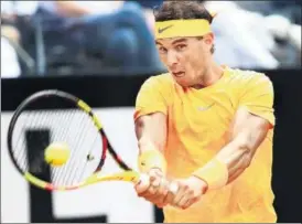  ?? REUTERS ?? Spain's Rafael Nadal had lost in the quarterfin­als of Italian Open in each of the last three years.