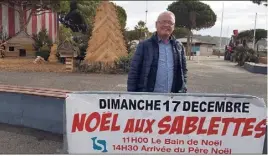  ?? (Photo J .P.) ?? Bernard Bénet, patron de l’Escale et président de l’Associatio­n des commerçant­s du sud, remercie la municipali­té de La Seyne et TPM. Leurs subvention­s lui ont permis d’organiser l’arrivée du Père Noël et quelques belles surprises.