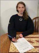  ?? PHOTO SUBMITTED BY LETHBRIDGE COLLEGE ?? After playing out east in Ontario, Aideena Wickstrom comes back to southern Alberta as she commits to the Lethbridge College Kodiaks as the team gets ready for the 2021 Alberta Colleges Athletic Conference season.