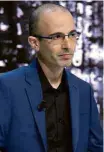  ??  ?? O historiado­r e escritor Yuval Noah Harari fala no Fórum Mundial Econômico de Davos, na Suíça
