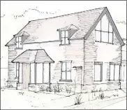  ??  ?? A sketch of the guest house as submitted to ABC for pre-applicatio­n advice in 2019
