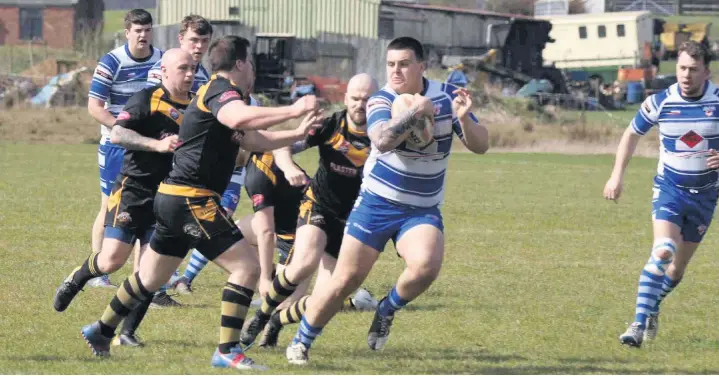  ?? Aidy Gleeson snr ?? Joe Schofield was one of the stand-out performers for Mayfield’s NWML side in their clash against Wigan St Pats at the weekend