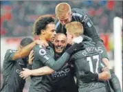  ?? AP ?? ▪ David Silva’s brace helped City open up a 16point lead.