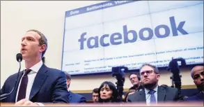  ?? Andrew Harnik / Associated Press ?? Facebook CEO Mark Zuckerberg. A Connecticu­t judge has allowed Sandy Hook families to subpoena data from the deactivate­d Facebook pages of Alex Jones.