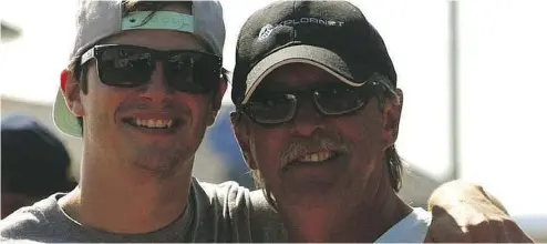  ?? TYLER HOWLETT / FACEBOOK ?? Joe Howlett, shown here with his son, Tyler Howlett, died saving a right whale in the Gulf of St. Lawrence Monday.