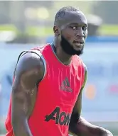  ??  ?? Lukaku in training with United.