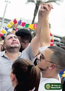  ?? Video en MetroTV.PR / AP ?? Amigos y familiares lloran la pérdida de sus seres amados en ataque en Orlando.