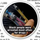  ??  ?? Black people were arrested most often for drugs