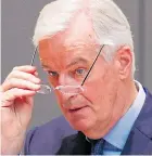  ??  ?? EU negotiator Barnier yesterday