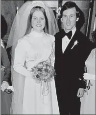  ?? Special to the Democrat-Gazette ?? Diane and Gates Booth were married in 1973, two years after he threw her over his shoulder and carried her away from a guy he noticed was being too rough during a game of Frisbee football at Ouachita Baptist University in Arkadelphi­a.