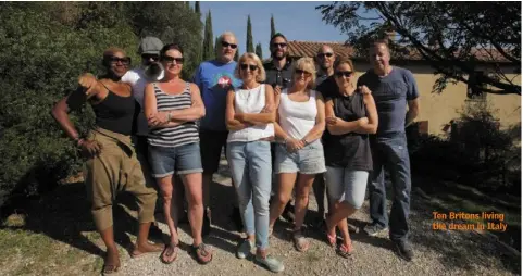  ??  ?? Ten Britons living the dream in Italy