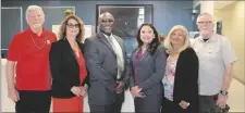  ?? ?? Celebratin­g the grand opening ceremony are (from left). IVC Trustee Jerry Hart, IVC board President Karla Sigmond, IVC interim Superinten­dent/President Dr. Lennor Johnson, DSPS DirectorWe­ndy Prewett and former DSPS directors Norma Nava and Ted Ceasar.