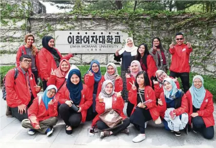 ??  ?? Management and Science University (MSU) recently sent 16 students for a trip to South Korea as part of its effort in continuing the university’s global leadership initiative.