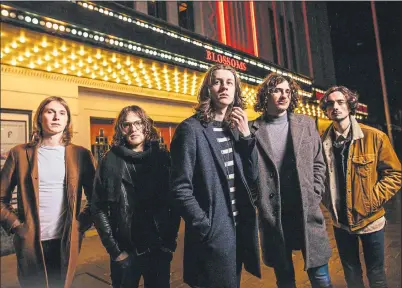  ??  ?? FOCUSED: With a chart-topping album and much recognitio­n among establishe­d musicians, Blossoms are keen to hold on to that success.