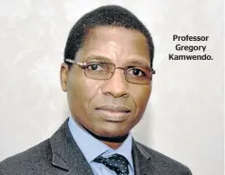  ??  ?? Professor Gregory Kamwendo.