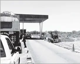  ??  ?? Modernisat­ion and extension of the Esigodini tollgate along the Bulawayo-Gwanda Road has started. The upgrade is expected to ease traffic woes at one of the busiest tollgates which is on the Bulawayo-Beitbridge highway