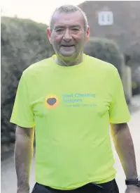  ??  ?? Norman Meredith on his 1,000-mile walk in aid of East Cheshire Hospice