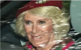  ??  ?? Ratings slump: Camilla attended church with Charles yesterday