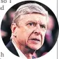  ??  ?? FIXTURE Arsenal manager Wenger