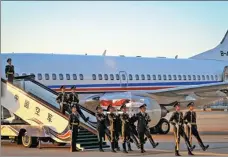  ?? Li xueren / xinHua ?? The remains of Comrade Jiang Zemin arrive in Beijing on Thursday.