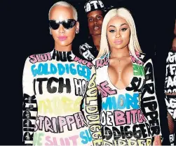  ?? FILE ?? Amber Rose (left) and Blac Chyna.