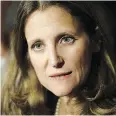  ??  ?? Chrystia Freeland