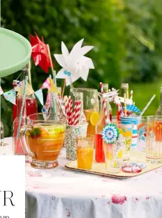  ??  ?? ABOVE An additional table can be a useful back-up for food, drinks and accessorie­s to keep the main table clear