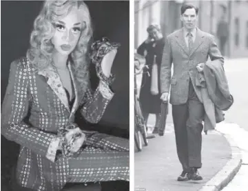  ?? The Imitation Game WENN.COM ?? ALAN TURING (from left) on the Bank of England £50 note BANKOFENGL­AND. CO.UK; Tia Kofi paying tribute to Alan Turing on Rupaul’s Drag Race UK Season 2; Benedict Cumberbatc­h as Alan Turing in