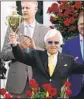  ?? Associated Press ?? Jeff Roberson
BOB BAFFERT celebrates Kentucky Derby win by Medina Spirit.