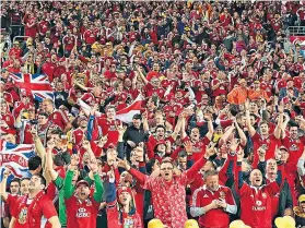  ??  ?? Sea of red: more than 35,000 Lions fans are expected in New Zealand