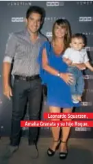  ??  ?? Leonardo Squarzon, Amalia Granata y su hijo Roque.