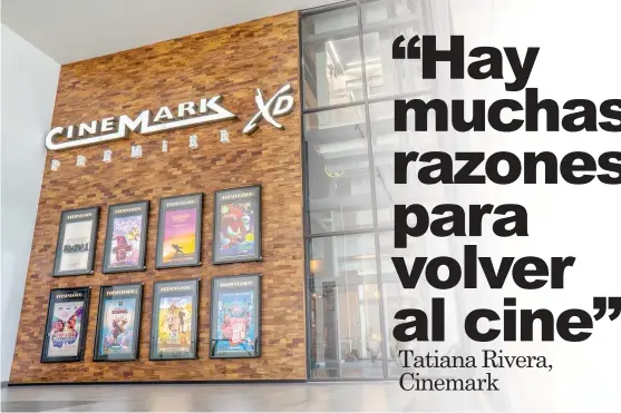  ?? Como parte de las novedades la empresa desarrolló una aplicación, que permite a sus usuarios comprar los tiquetes en línea. Cortesía Cinemark/La República ??